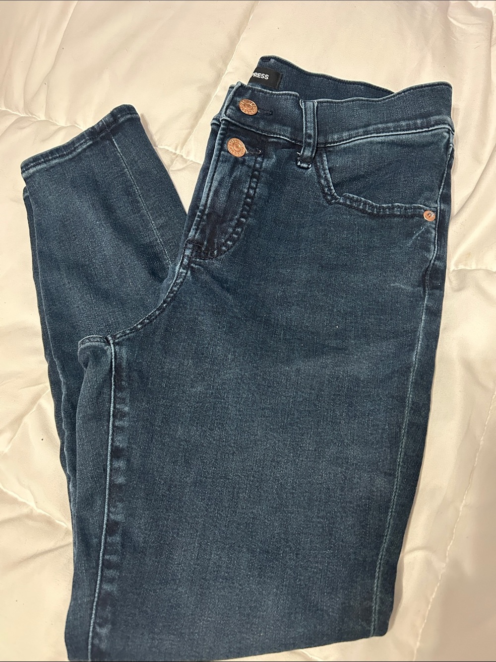 Express Cropped skinny Mid-Rise Jeans